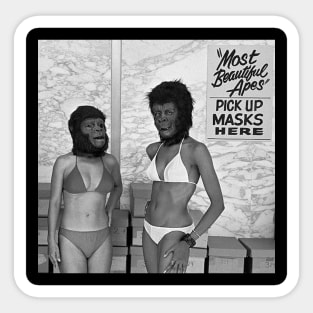 Planet Of The Apes Beauty Contest, Center City California 1973 Sticker